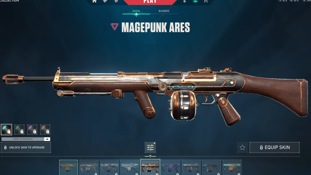 Magepunk Ares skin for Valorant Ares