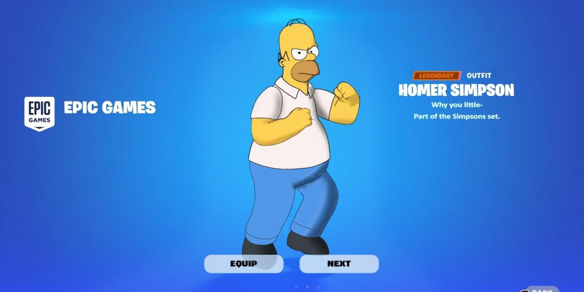 Aid The Simpsons X Fortnite Arrives