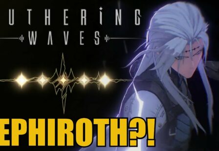 enviosity my first 5 star is sephiroth calcharo gameplay wuthering waves cbt2