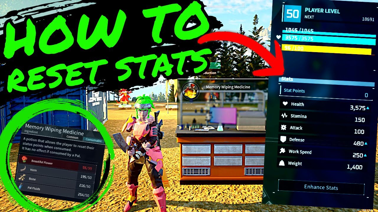 Teachers Game Too: How To RESET YOUR STATS in PALWORLD!!! Palworld Tips