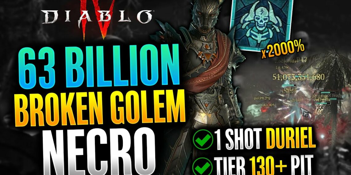 CreativeGaming: Diablo 4 - Perfected Endgame Golem Minion Necromancer ...