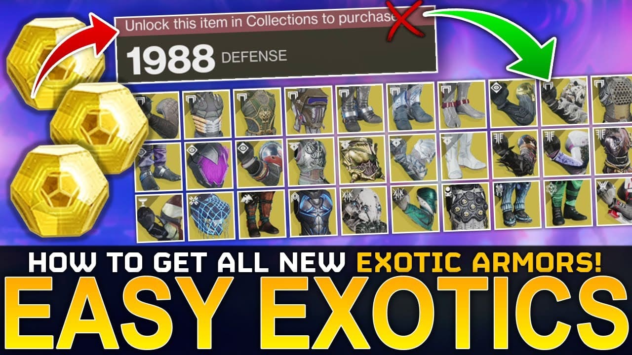 DPJ: Destiny 2 How To Get ALL NEW EXOTICS without Unlocking Them In ...