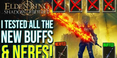 khrazegaming elden ring all new huge nerfs buffs tested shadow of the erdtree patch 1 2 2 3