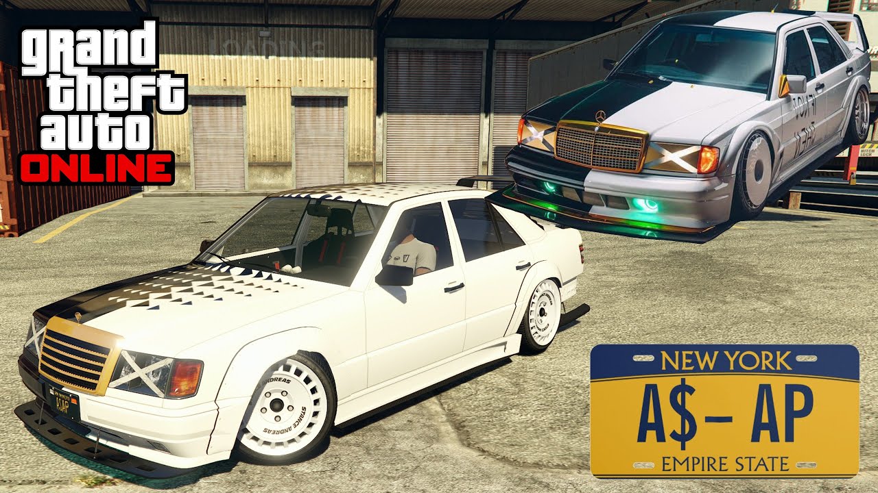 Digital Car Addict: GTA 5 – Сборка знаменитостей – Mercedes 190E A$AP Rocky (кастомизация Benefactor Vorschlaghammer)