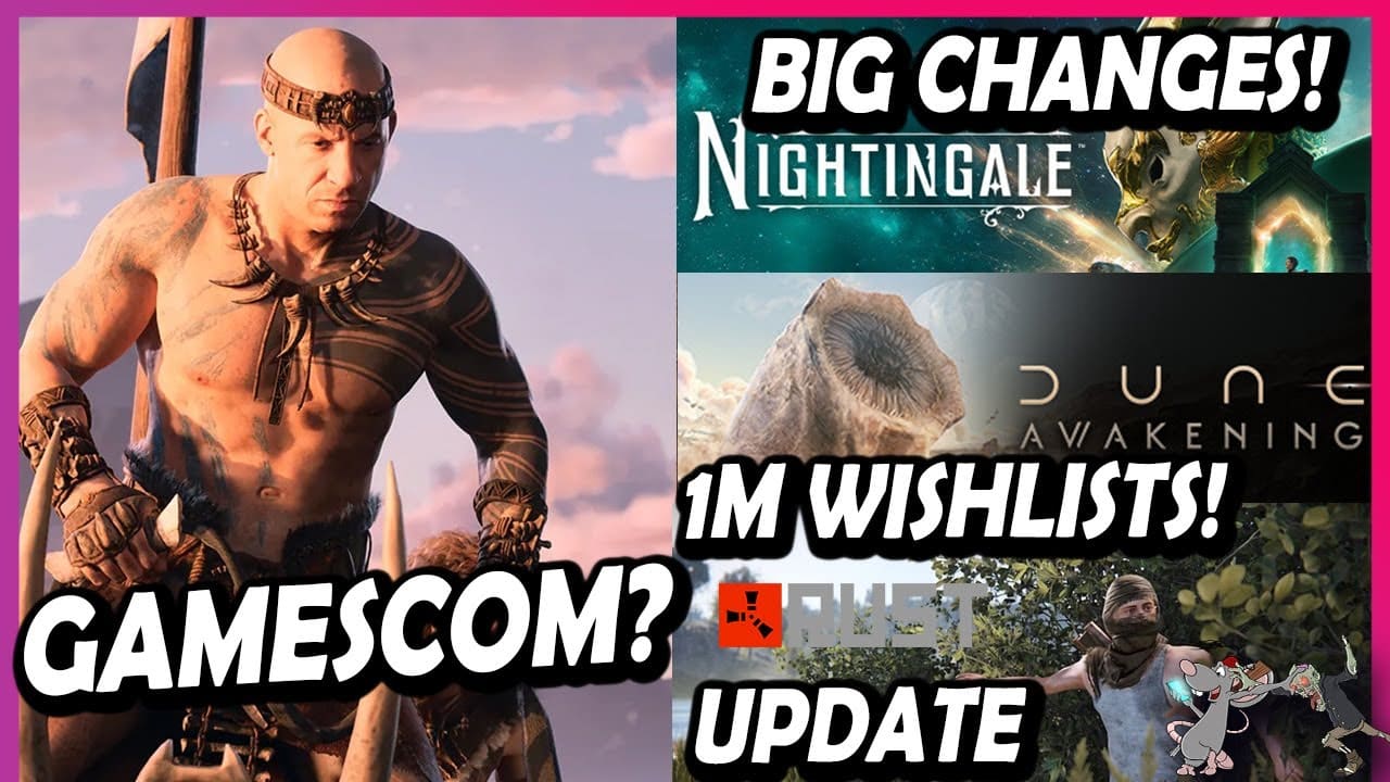 Jade PG: ARK 2 AT GAMESCOM? Nightingale Big Changes! Dune 1m Wishlists! Rust Update! Hostile Mars Demo!