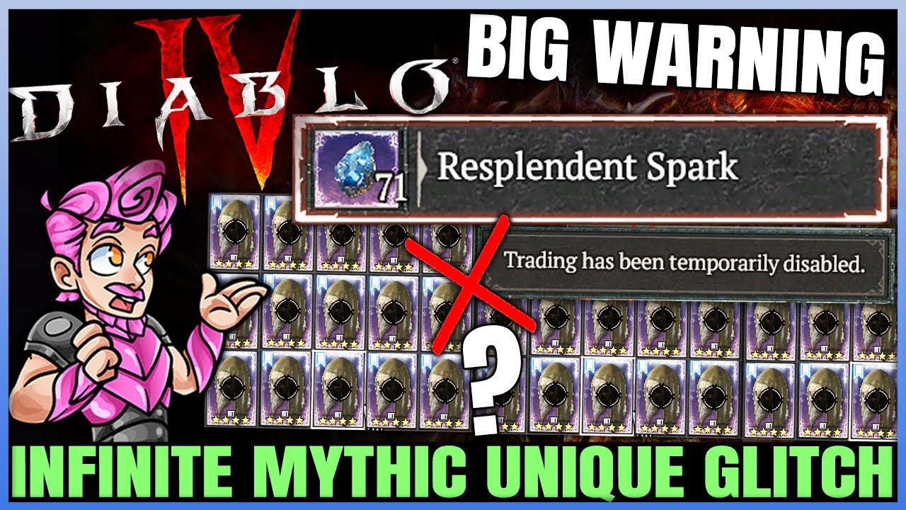 RageGamingVideos: Diablo 4 – CONFIRMED: Duplicate Mythic Uniques, Trading Disabled, Massive Exploit & More – S5 Patch!