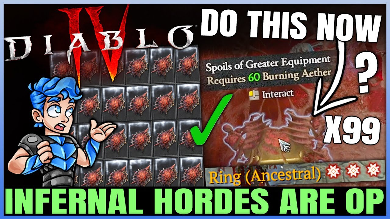 RageGamingVideos: Diablo 4 – Infernal Hordes is BROKEN – INFINITE Gold & GA Gear – Best Season 5 Infernal Horde Guide!