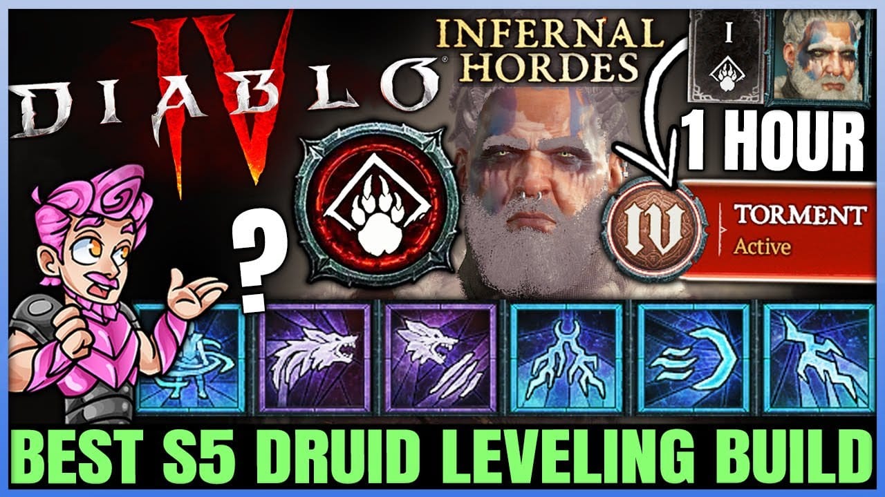 RageGamingVideos: Diablo 4 – New Best Druid Leveling Build – Season 5FAST 1 to 70 – Full Skills Uniques Gear Guide!