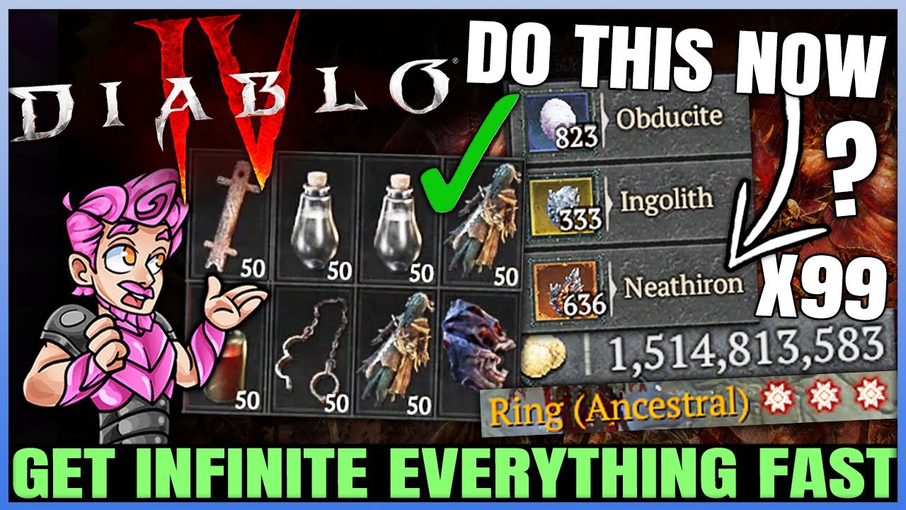 RageGamingVideos: Diablo 4 – New Best S5 Farm – Easy INFINITE Gold, Masterworking Materials, Boss Summon & More Guide!