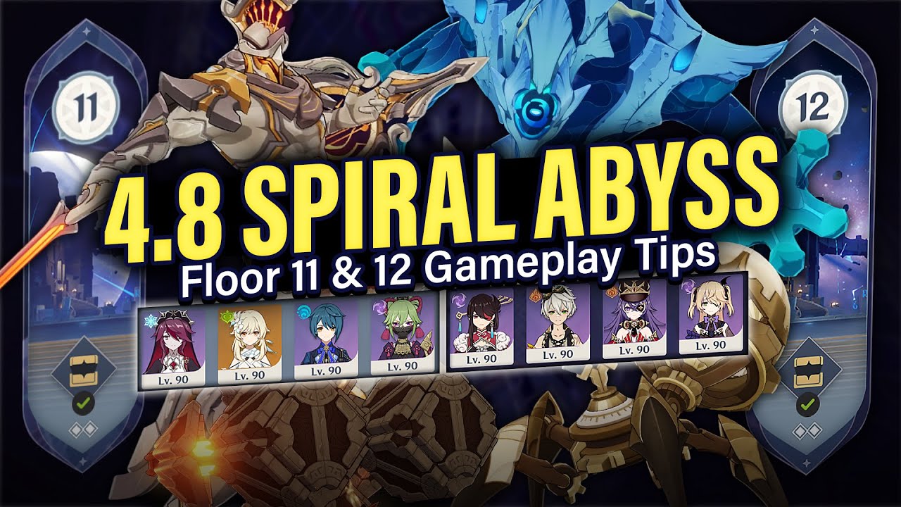 SevyPlays: How to BEAT 4.8 SPIRAL ABYSS Floor 11 & 12: Guide & Tips w/ 4-Star Teams! | Genshin Impact 4.8